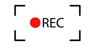 Record Symbol, Red Circle, Seamless Loop.
