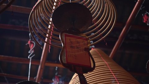 Spiral Incense Burners, a tradition of the Buddhist temple of Hong Kong