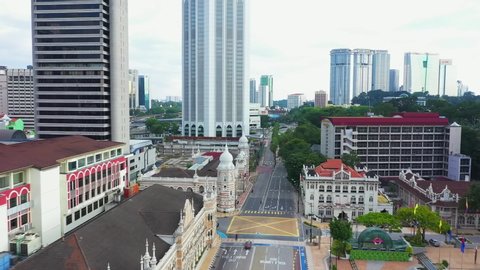 KUALA LUMPUR, MALAYSIA - APRIL 19, 2020: A view of almost empty at the Dataran Merdeka during Movement Control Order (MCO) lockdown to prevent the spread of the Coronavirus disease 2019 (COVID-19).