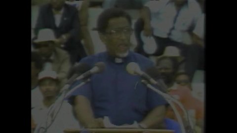 CIRCA 1983 - Reverend Joseph Lowery speaks at a rally celebrating the 20th anniversary of the March on Washington.