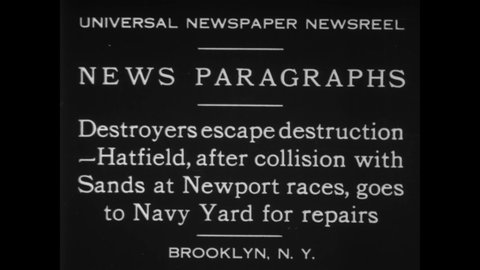 CIRCA 1930 - The USS Hatfield is seen docked at the Brooklyn Navy Yard for repairs.