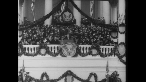CIRCA 1933 - In his inaugural address, FDR says that he intends to ask Congress for broadened executive power to help combat the Great Depression.