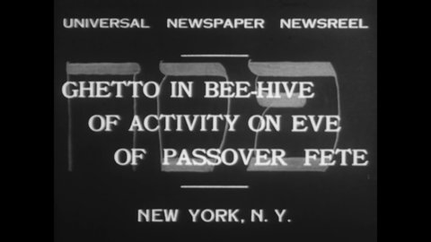 CIRCA 1930 - Jewish New Yorkers patronize outdoor markets in preparation for Passover.