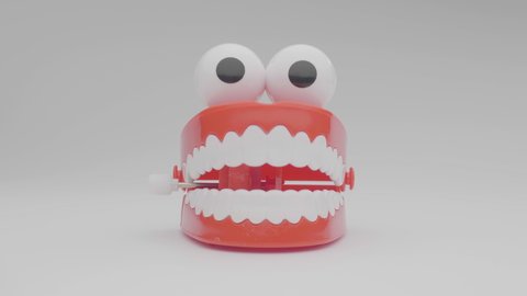 Toy teeth. Moving funny tooth model toy.