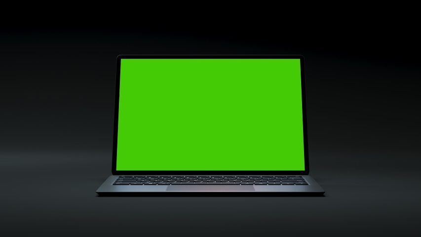 Clear Green Screen Computer for Presentation Business Blog or Gaming Applications. Motion Laptop with Chroma Key for Advertising Mock Up or News Site. Greenscreen Background Notebook Closeup Nobody 4k | Shutterstock HD Video #1051469359