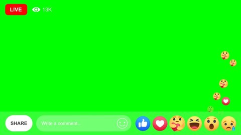 Thailand - 30 April 2020: Social media Facebook live "care" emoji icon for world covid-19 crisis animated on green screen background