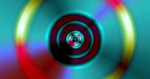 Abstract iridiscent holographic colorful disc motion background, music hipster cover, psychedelic modern effect