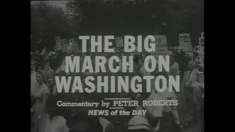 CIRCA 1963 - People from all over the nation arrive in Washington DC for the March on Washington for Jobs and Freedom.