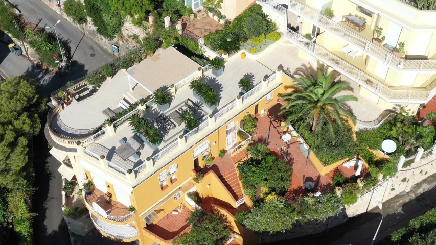 France, Cote Dazur, Beaulieu, 02 October 2019: Aerial view of French Riviera