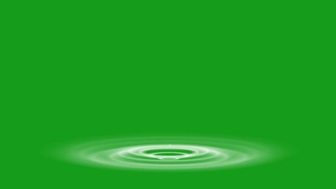 Water drop and water ripple green screen motion graphics