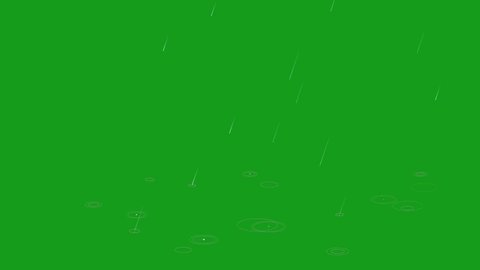 Rainfall green screen motion graphics.