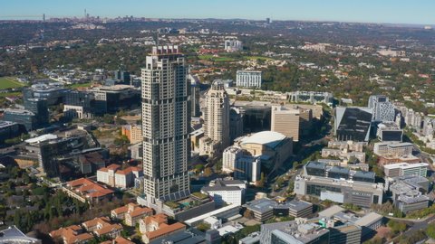 Aerial view of Sandton City, Johannesburg ,South Africa 