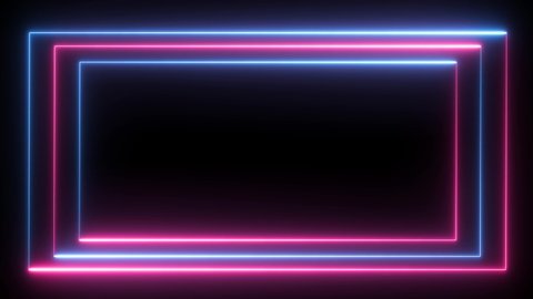 Geometric Shapes Popular Backgrounds Neon Looped Stock Footage Video ...