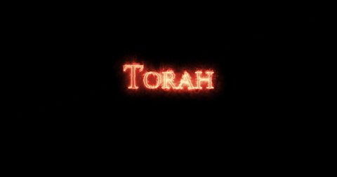 Torah written with fire. Loop