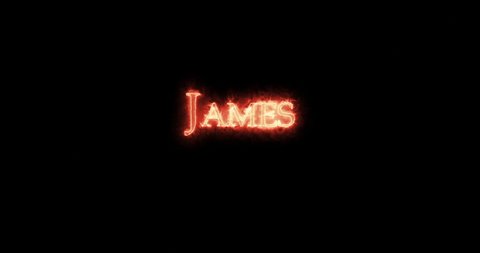 James written with fire. Loop