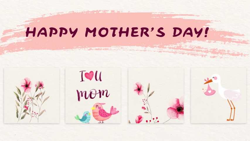 Happy Mothers Day Holiday Greetings Stock Footage Video (100% Royalty