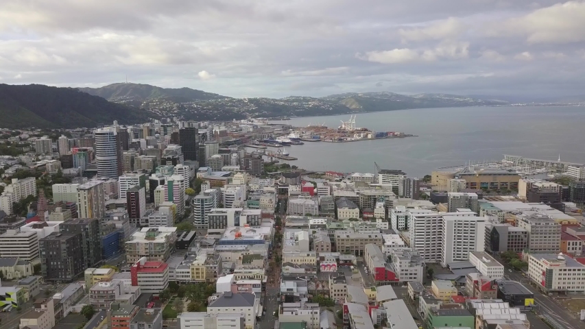 Wellington New-Zealand CBD Aerial Covid-19
