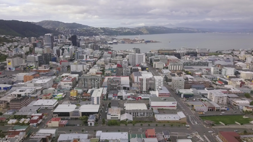 Wellington New-Zealand CBD Aerial Covid-19