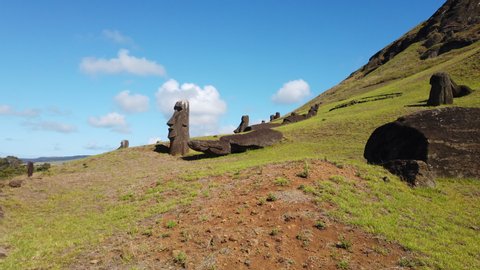 Rapa Nui. Easter island. Chile. 02/13/2020. Easter Island  is an island in the southeastern Pacific Ocean, at the southeasternmost point of the Polynesian