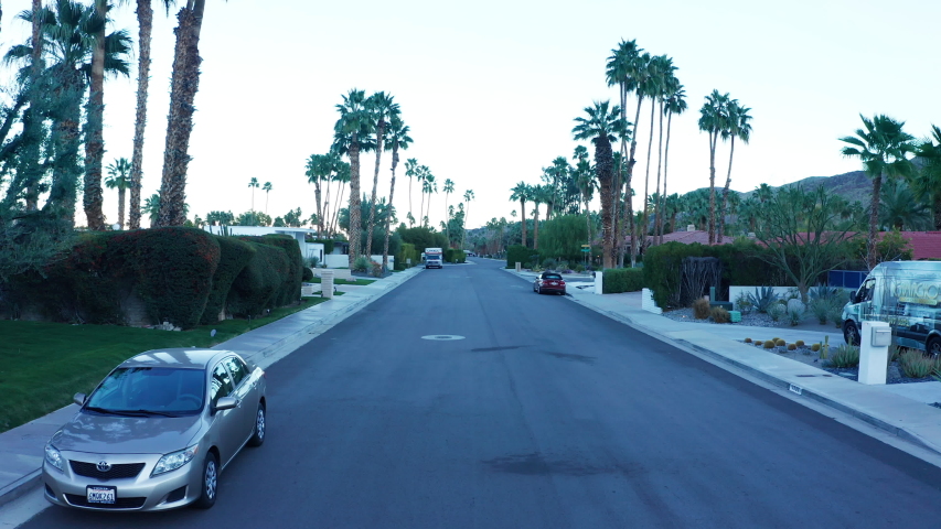Luxury Houses pools Palm Springs Aerial Golf Course mountain