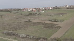 Beautiful aerial 4k footage of Kumodraz settlement in Belgrade