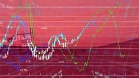 Animation of oil pumpjack with stock market display with numbers and graphs, price going up and down at the stock exchange over data recording in the background. Finance business stock market global - Powered by Shutterstock - Get 15% off with code: PIKWIZARD15