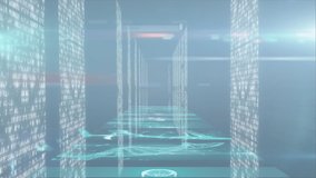 Animation of medical data processing and digital information flowing through network of computer screens with DNA strand spinning. Global medicine, network of internet service provider or data - Powered by Shutterstock - Get 15% off with code: PIKWIZARD15