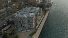 Beylerbeyi Palace, summer residence of the Sultans, is located at Beylerbeyi neighborhood on the Asian shore of the Bosphorus. 4K Drone Footage in Turkey