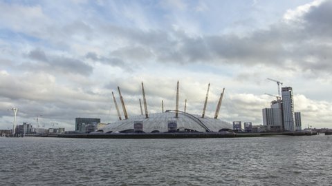 LONDON - MARCH 2015: A holy grail time lapse of the London 02 arena 