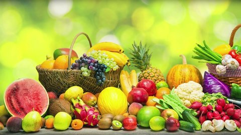 Assorted Organic Vegetables Fruits Wicker Basket Stock Photo (Edit Now ...