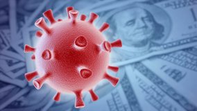  3D coronavirus cell rotates on a background of dollars.
The coronavirus impact on the global economy and markets.
COVID-19 concept. - Powered by Shutterstock - Get 15% off with code: PIKWIZARD15