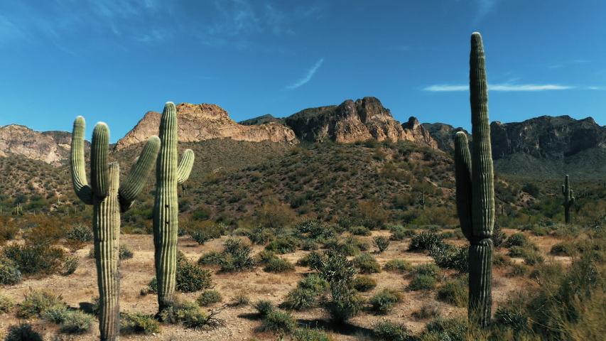 Four peaks landscape out of the desert in Arizona image - Free stock ...