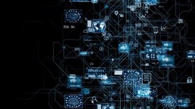 GUI (Graphical User Interface). Software screen in cyberspace. Communication network. AI Artificial intelligence). - Powered by Shutterstock - Get 15% off with code: PIKWIZARD15