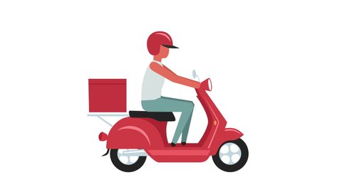 Delivery Man Vector Flat Design Stock Vector (Royalty Free) 370028294 ...