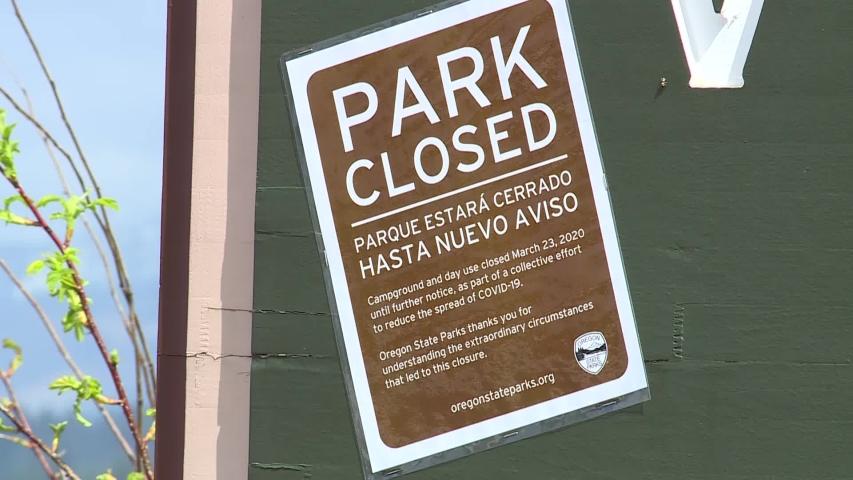 MULTNOMAH COUNTY OREGON PARK CLOSED SIGN