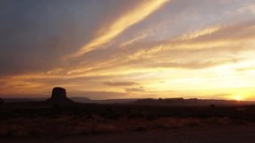 Timelapse of Monument Valley sunset