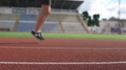 African American Sprinter Crossing Finish Line Stock Photo (Edit Now ...