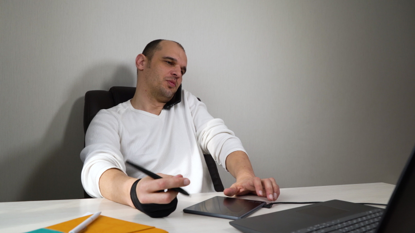 Creative graphic designer working from home during quarantine