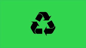 Green screen recycling motion icon