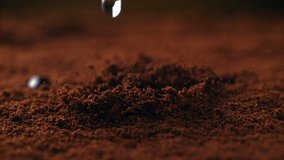 Brewing Arabica by Pouring Hot Water onto Ground Coffee Beans in 1000fps - Powered by Shutterstock - Get 15% off with code: PIKWIZARD15