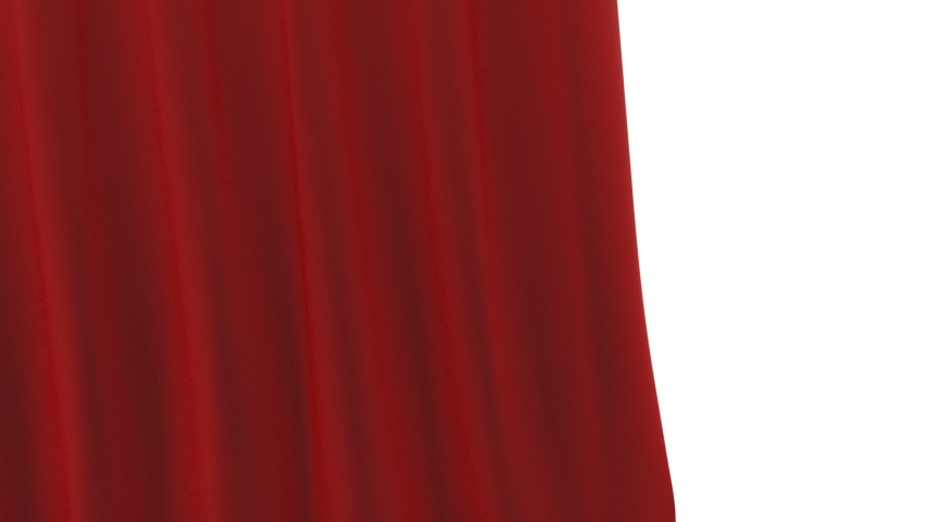 The red curtain swayed and went left, revealing a white space.