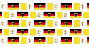Germany Vatican City Holy See Flags Loop Background