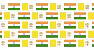 India Vatican City Holy See Flags Loop Background