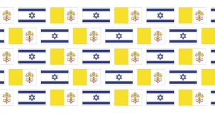 Israel Vatican City Holy See Flags Loop Background