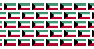Kuwait Flag Video Loop Background