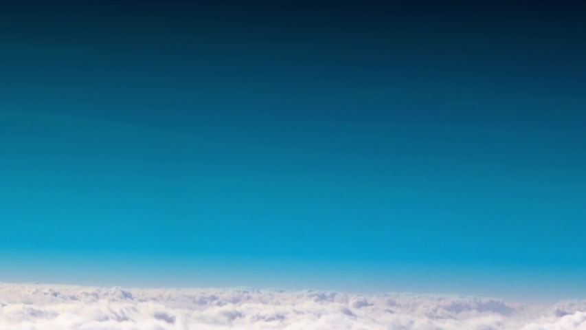 Space shuttle launch atlantis 3D render animation flying over clouds. Rocket flying over clouds on sunny weather. Spaceship liftoff to outer space.