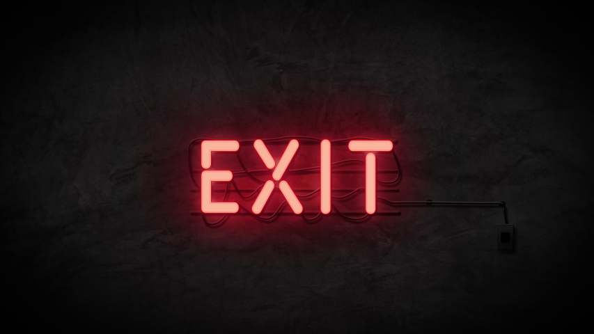 Video exit. Exit Neon. Значок выход неон. Exit видео. Emergency exit Neon sign.