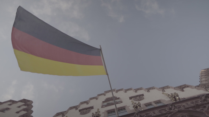 Frankfurt, Germany: German Flag on Town Hall