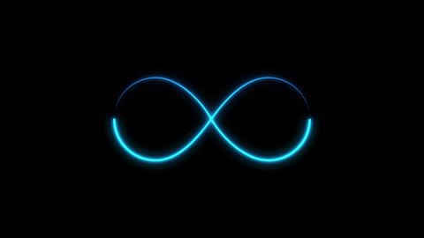 Animated Double Infinity Symbol Blue Glow Stock Footage Video (100% ...