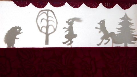 Puppet Shadow Theatre for Children. Close-up